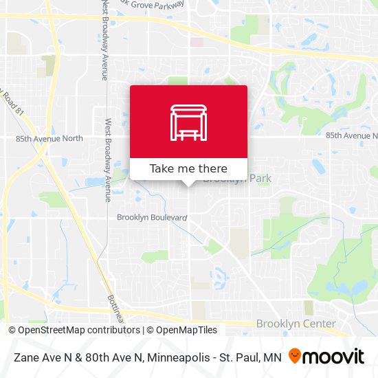 Mapa de Zane Ave N & 80th Ave N