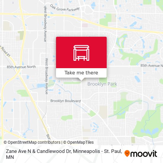 Mapa de Zane Ave N & Candlewood Dr
