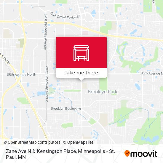 Mapa de Zane Ave N & Kensington Place