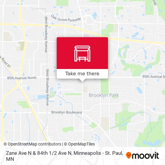 Zane Ave N & 84th 1/2 Ave N map