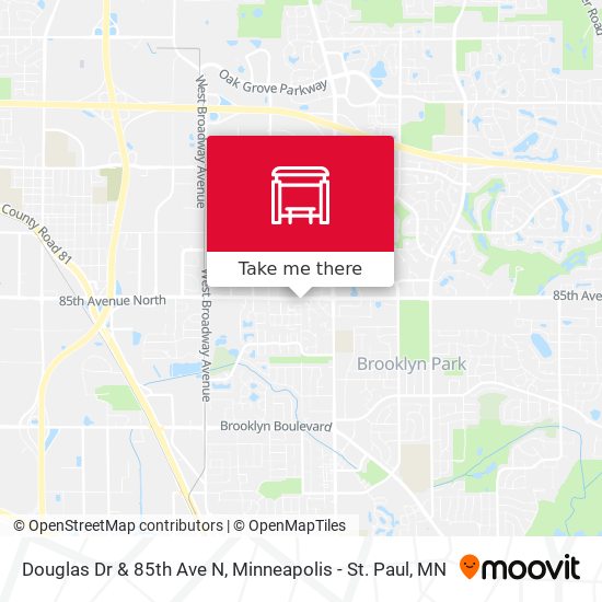 Douglas Dr & 85th Ave N map