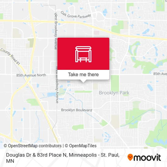 Douglas Dr & 83rd Place N map