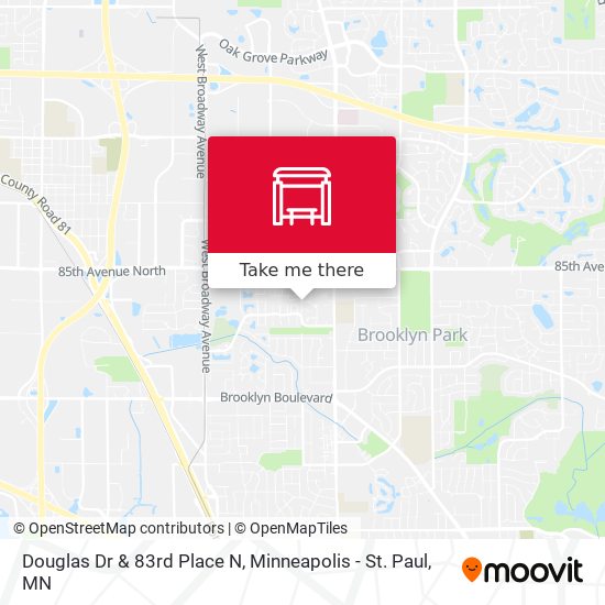 Douglas Dr & 83rd Place N map