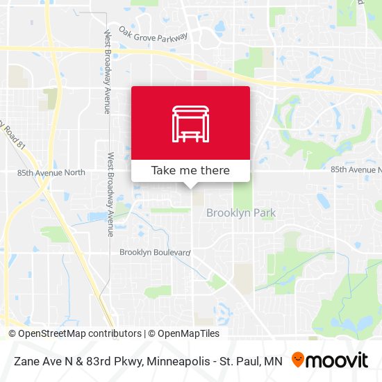 Mapa de Zane Ave N & 83rd Pkwy