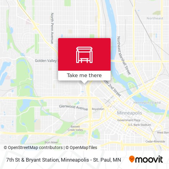Mapa de 7th St & Bryant Station