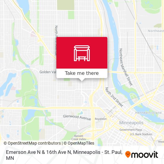 Emerson Ave N & 16th Ave N map