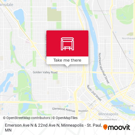 Mapa de Emerson Ave N & 22nd Ave N