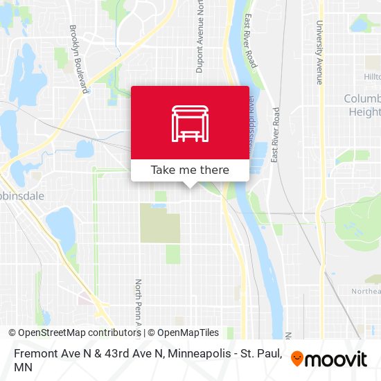 Fremont Ave N & 43rd Ave N map