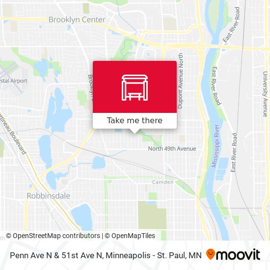 Mapa de Penn Ave N & 51st Ave N