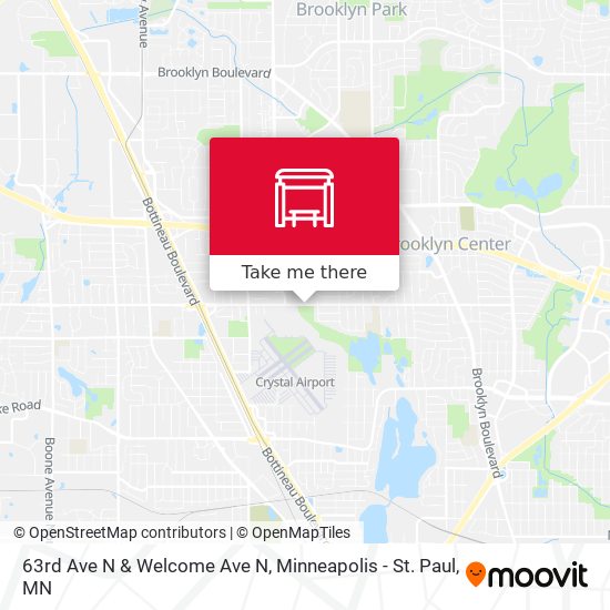 63rd Ave N & Welcome Ave N map