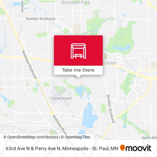 63rd Ave N & Perry Ave N map