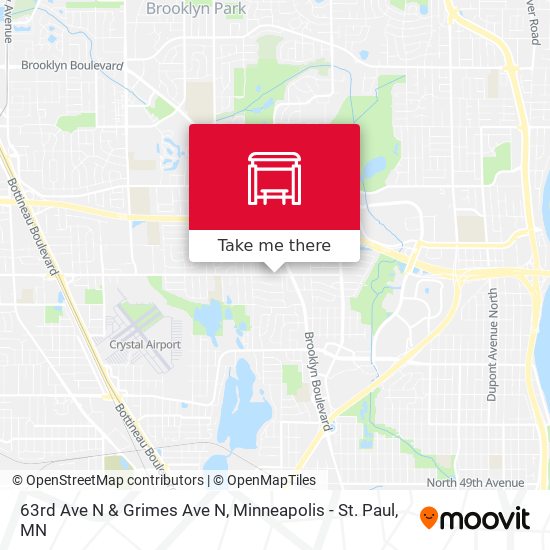 63rd Ave N & Grimes Ave N map