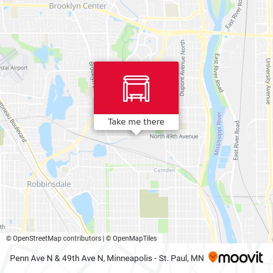 Penn Ave N & 49th Ave N map