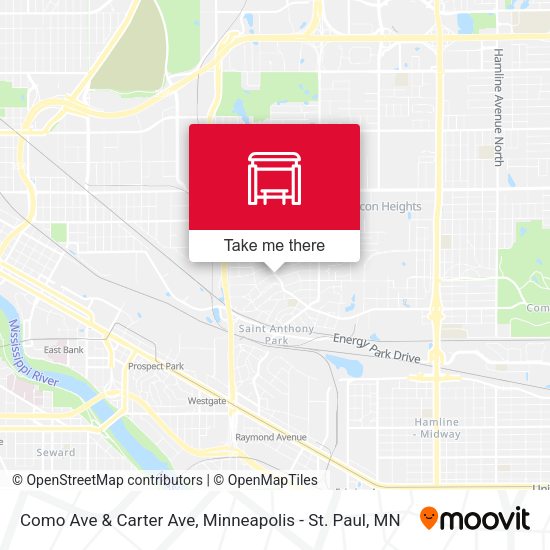 Como Ave & Carter Ave map