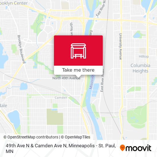 49th Ave N & Camden Ave N map
