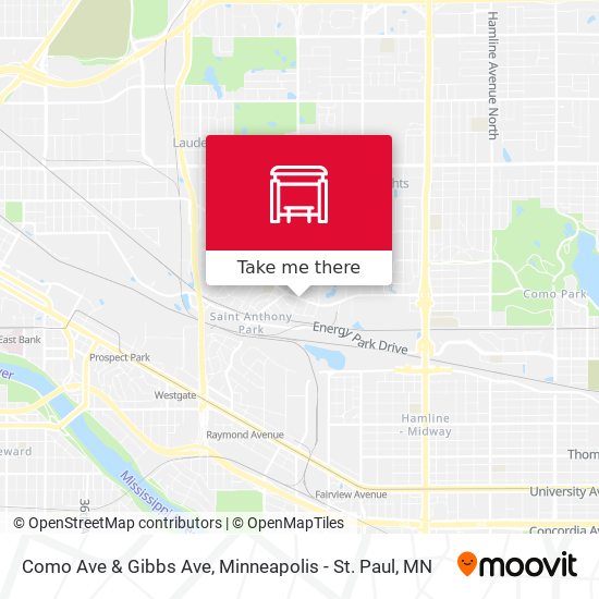 Mapa de Como Ave & Gibbs Ave