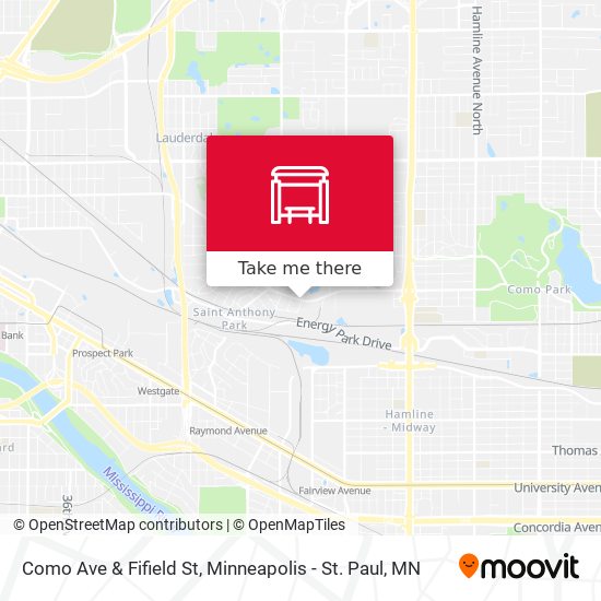 Como Ave & Fifield St map
