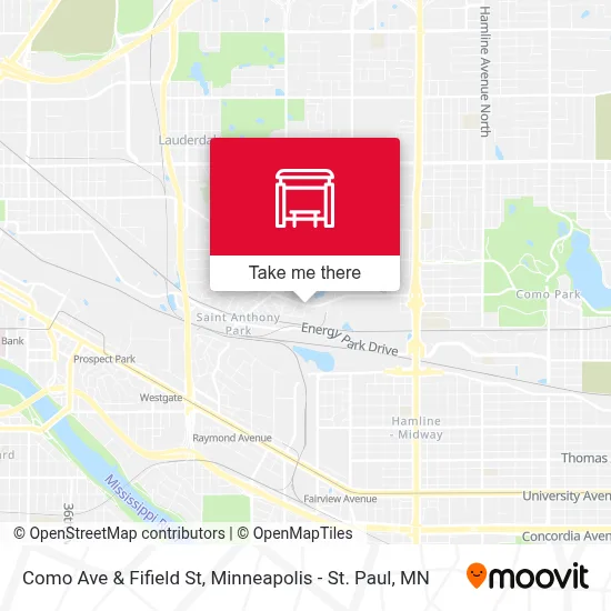 Como Ave & Fifield St map