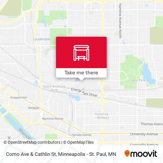 Como Ave & Cathlin St map