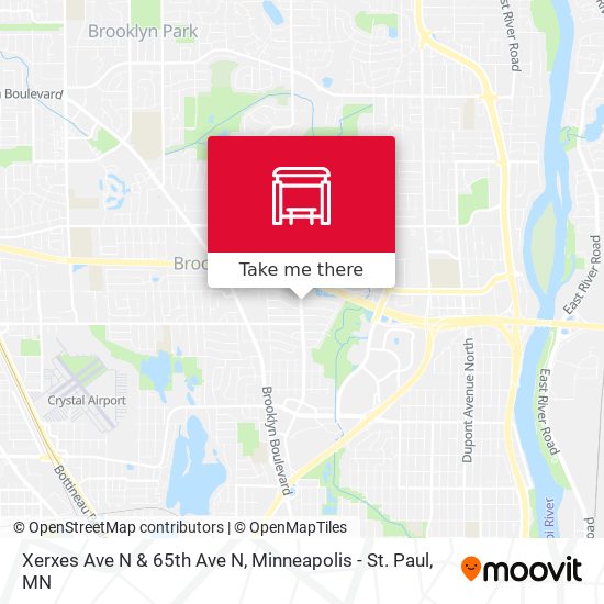 Xerxes Ave N & 65th Ave N map