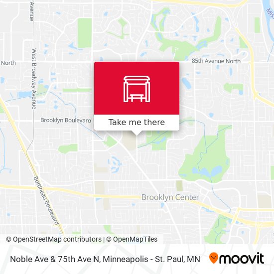 Noble Ave & 75th Ave N map