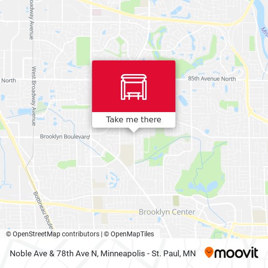 Noble Ave & 78th Ave N map