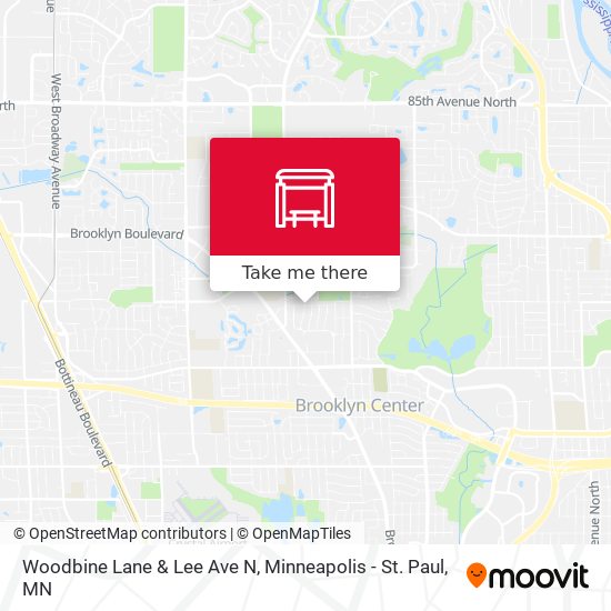 Woodbine Lane & Lee Ave N map