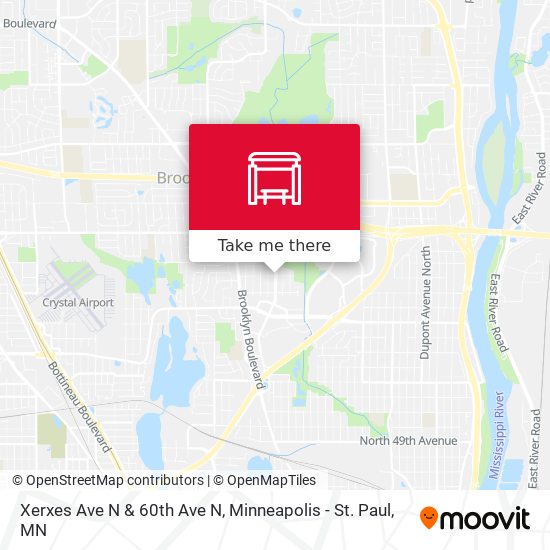Xerxes Ave N & 60th Ave N map