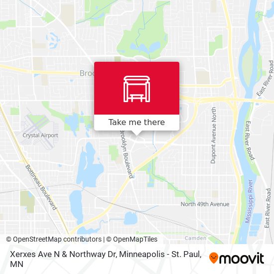 Xerxes Ave N & Northway Dr map