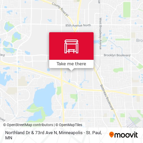 Mapa de Northland Dr & 73rd Ave N
