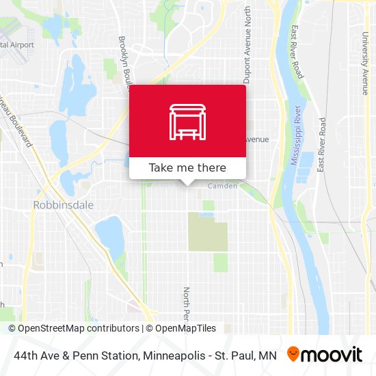 44th Ave & Penn Station map