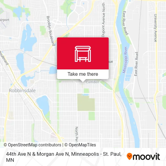44th Ave N & Morgan Ave N map