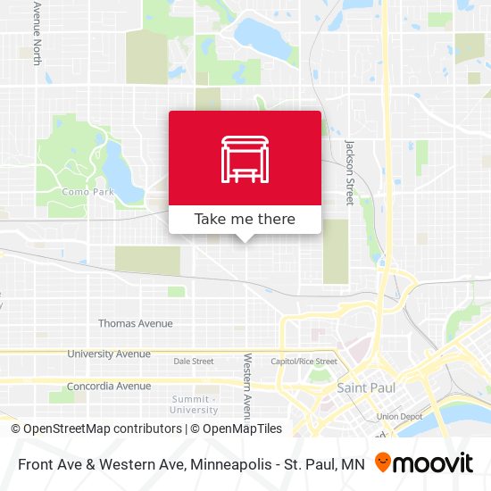 Front Ave & Western Ave map