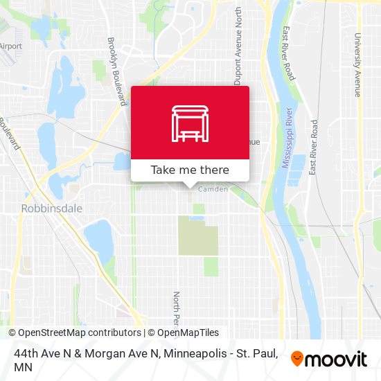 44th Ave N & Morgan Ave N map