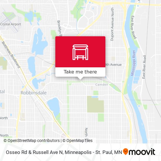 Osseo Rd & Russell Ave N map