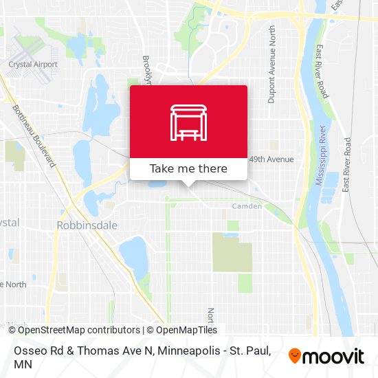Osseo Rd & Thomas Ave N map