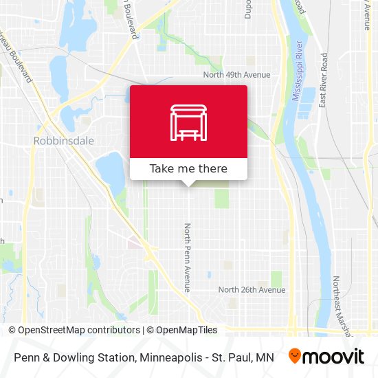 Penn & Dowling Station map