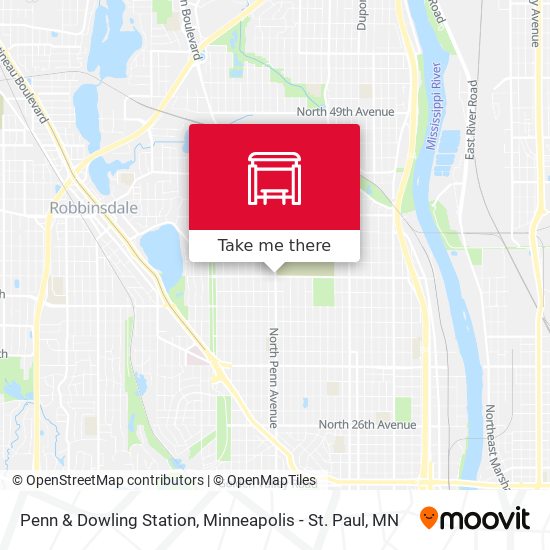 Penn & Dowling Station map