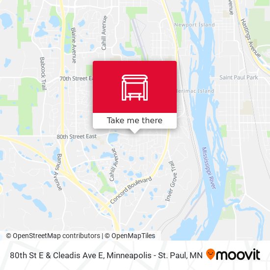 80th St E & Cleadis Ave E map