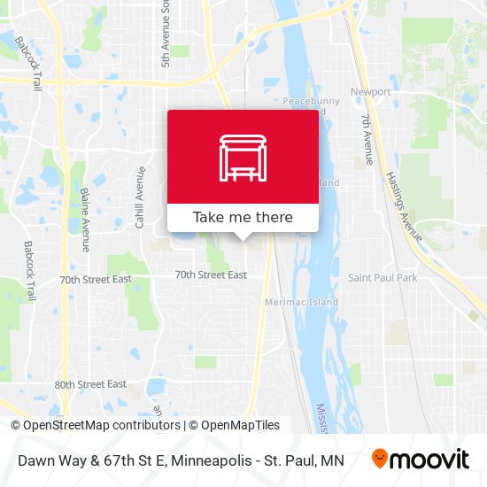 Dawn Way & 67th St E map