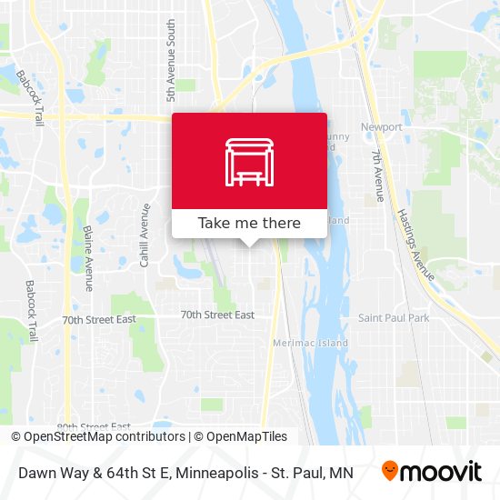 Dawn Way & 64th St E map