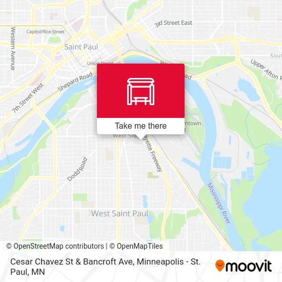 Cesar Chavez St & Bancroft Ave map