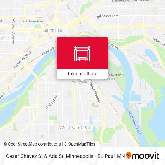 Cesar Chavez St & Ada St map