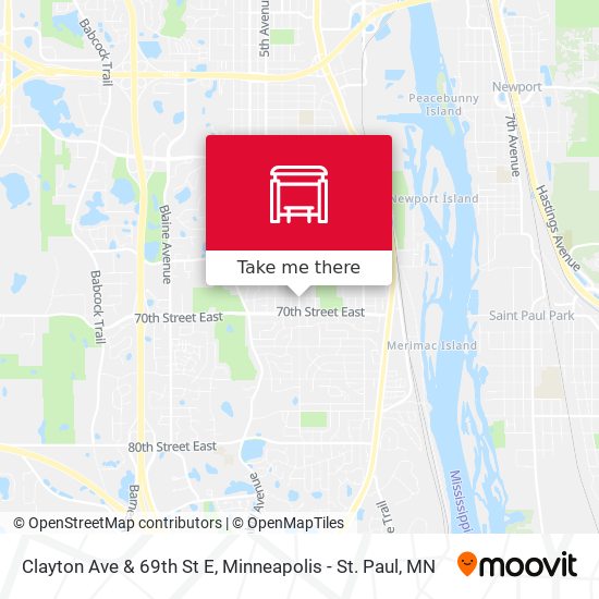 Clayton Ave & 69th St E map