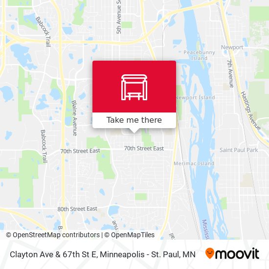 Clayton Ave & 67th St E map