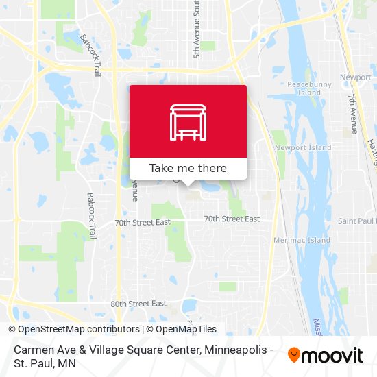 Carmen Ave & Village Square Center map
