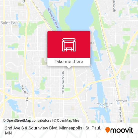 2nd Ave S & Southview Blvd map