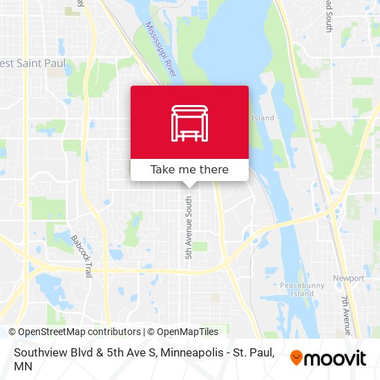 Southview Blvd & 5th Ave S map