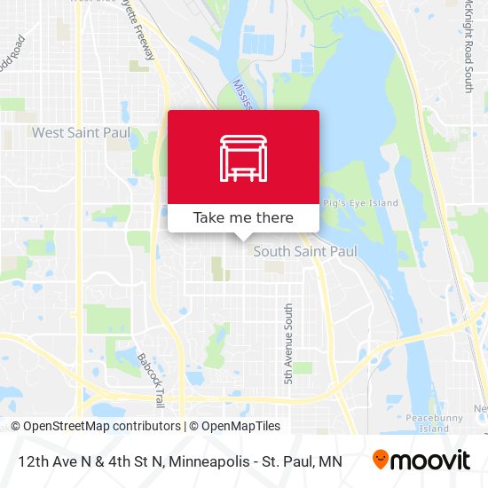Mapa de 12th Ave N & 4th St N