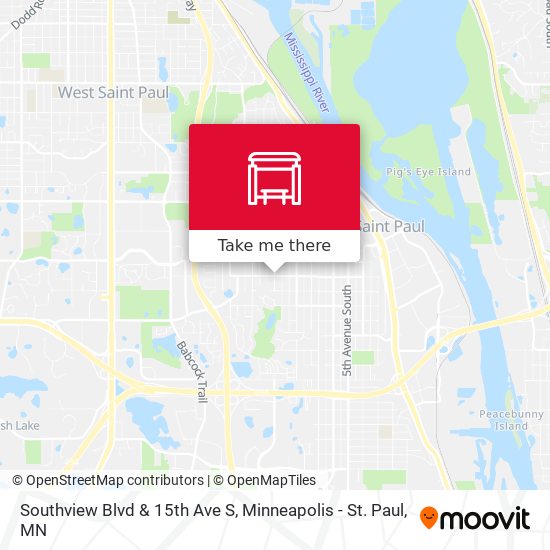 Southview Blvd & 15th Ave S map